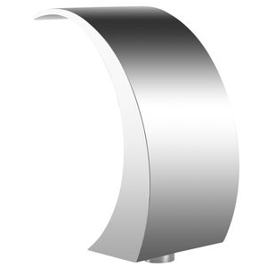 Fontana a Cascata in Acciaio Inox 39x20x3.8 cm Argento per Piscine Giardini Parchi Decorazione Esterna - Product Image 4