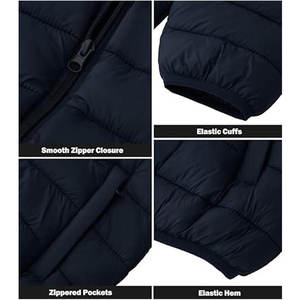 Blouson matelassé long pour homme avec tissu hydrofuge et rembourrage intérieur chaud pour la saison hivernale – Confortable 2026 - Product Image 5