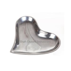 Bols de service décoratifs fantaisie en aluminium en forme de coeur couleur noire bols de service de nourriture à usage multiple de table - Product Image 2