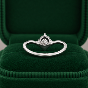 Bague de fiançailles solitaire en diamant rond en argent sterling 925 certifié IGI, bijoux fins pour femmes, bijoux de luxe NXORA JEWELS - Product Image 2