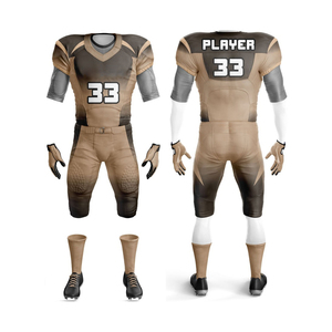 Vente en gros Nouveaux uniformes de football américain personnalisés pour équipes sportives, impression numérique, grande taille, imprimés, personnalisables, courts, respirants, 100% - Product Image 1
