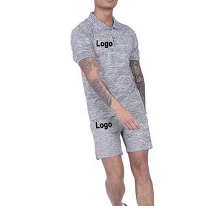 Conjunto de camiseta y pantalones cortos de algodón para hombre, conjunto de 2 piezas con logotipo personalizado, temporada de verano, 2022 - Product Image 5