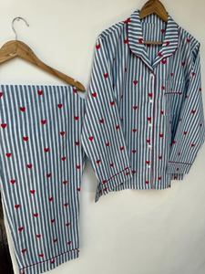 Ensemble de pyjama coordonné Naaz Textile pour femmes, motif rayures de tigre, doux et respirant, imprimé, décontracté pour l'été, vêtements de détente et de nuit en coton - Product Image 4