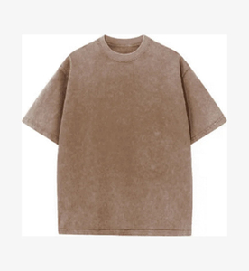 เสื้อยืดคอตตอน 100% ทรงโอเวอร์ไซส์ สไตล์วินเทจ ลวดลายย้อมสีแบบแอซิดวอช แต่งดีเทลขาดๆ  สำหรับทุกเพศ พร้อมปักโลโก้ตามสั่ง - Product Image 3