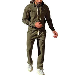 Ensemble de survêtement pour homme de haute qualité, vente en gros, nouvelle collection, design élégant, athleisure, ensemble sweat à capuche gaufré - Product Image 5