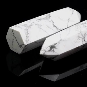 Top Selling High Quality Dynamic Crystal Howlite Crystal <b>Wand</b> Obelisk Point Carved Smooth Polished White Gemstone Tower Energy - Product Image 2