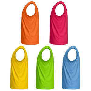 Custom Sleeveless Tank Top Unisex Gym Wear Breathable <b>Polyester</b> Workout Vest Quick Dry Fitness <b>Shirt</b> Custom Logo Bulk - Product Image 3