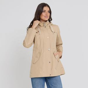 Chaqueta Cortavientos Anorak al por Mayor con Rayas y Letras para Mujer - Product Image 2