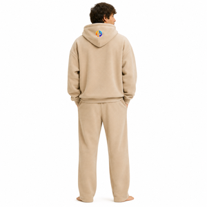 Combinaison en polaire surdimensionnée pour homme, offre un tissu en polaire doux, une coupe ample et décontractée, un toucher doux et une chaleur confortable pour les tenues décontractées et les activités de plein air. - Product Image 3