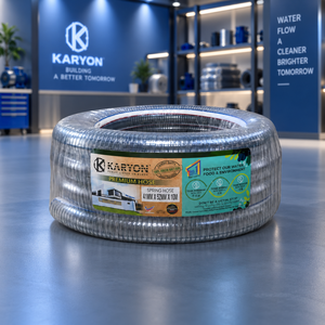 KARYON Transparent PVC Spring Suction <b>Hose</b> Steel Wire Reinforced Flexible 48-152mm <b>Vacuum</b> Resistant Pump Farm Factory Transfer - Product Image 1