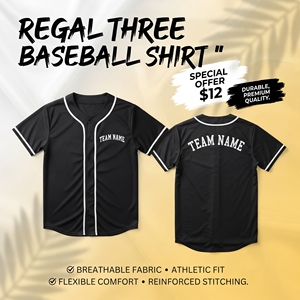 Chemise de baseball personnalisée unisexe, qualité supérieure, jersey de baseball 100% polyester, boutonnée, manches courtes, hauts de jersey de baseball - Product Image 1