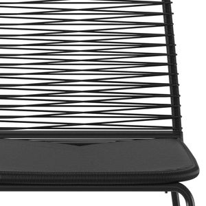 Conjunto de Comedor de Jardín de Ratán PE Negro Resistente, Diseño Estándar - Product Image 6
