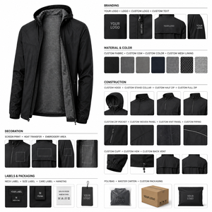Chaqueta Deportiva de Invierno para Hombre, Ligera, Transpirable, con Cierre Completo, de Poliéster Cálido, con Logotipo Personalizado, Proveedor de Ropa Deportiva al por Mayor - Product Image 6