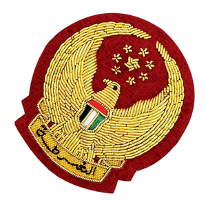 Premium Quality Best Design Custom Hand Made Embroidery Bullion Wire <b>Badges</b> High Quality <b>Badges</b> OEM Service - Product Image 2