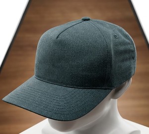 Casquette de baseball vert chiné à visière plate, style snapback, structurée à six panneaux, décontractée, pour le sport, avec logo personnalisé - Product Image 1