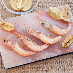 Vente flash - Pierre à cuisiner en sel de l'Himalaya raffiné avec support en acier inoxydable - Blocs de sel rose naturel - 30x20x5cm - Product Image 5