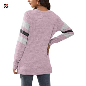 Sweat-shirt blanc à col rond manches longues pour femmes, vêtements OEM, en coton épais et épais, au style décontracté, à la mode, Logo personnalisé imprimé, - Product Image 6