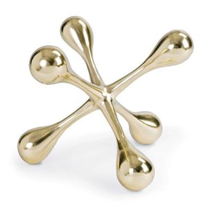 Sculpture minimaliste en laiton, figurine décorative élégante en laiton pour la décoration intérieure scandinave, bureau, hôtel, présentation - Product Image 1