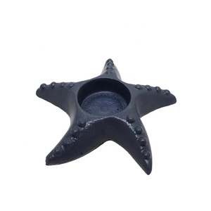 Bougeoir en forme de bol en fer pour décoration de la maison porte-bougie en émail violet et couleur or de style américain - Product Image 6