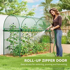 Tenda a Rete Verde Gigante per Giardino 6FT X 3FT X 5FT con Porta con Cerniera per Piante Grandi - Product Image 6
