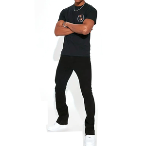 Jeans en denim bleu de haute qualité pour hommes, jeans délavés, pantalons en denim pour hommes, vente en gros, jeans slim personnalisés pour homme - Product Image 3