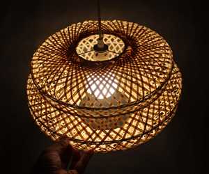 Handmade Bamboo Pendant Light Boho Woven <b>Ceiling</b> Lamp Eco Friendly Natural Lighting Fixture OEM Supplier Vietnam - Product Image 3
