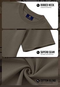 <b>Men</b> Oversized Heavyweight Cotton T Shirt <b>Stretch</b> Casual Streetwear Tee OEM Wholesale - Product Image 6