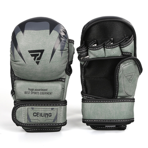ถุงมือชกมวย MMA หนังแท้แบบสั่งทำพิเศษ พร้อมคุณสมบัติซับเหงื่อและเชือกผูกแบบรัด-ขายส่ง - Product Image 1