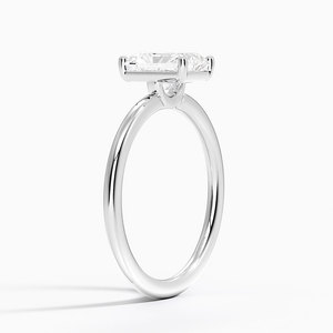 BOJ <b>Ring</b> 098 Radiant Cut 925 <b>Silver</b> Halo Stone Prong Setting <b>Solitaire</b> Diamond <b>Ring</b> 2ct D Color VVS1 Moissanite GRA Certified - Product Image 2