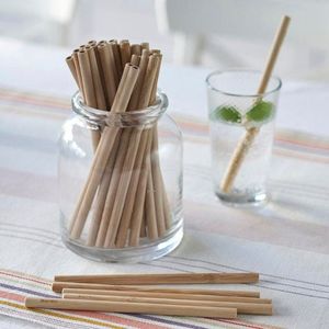 Disposable <b>Bamboo</b> <b>Straw</b> Biodegradable Natural Wood Drinking <b>Straw</b> for Bulk Catering and Sustainable Supplies - Product Image 1