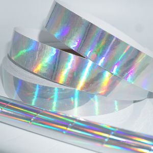 Cinta Adhesiva Holográfica Plateada con Brillo Arcoíris, Película Reflectante Iridiscente Impermeable al por Mayor para Manualidades, Decoración y Envoltura - Product Image 4