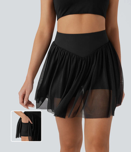 Jupes décontractées pour femmes, nouvelle collection, élégantes, haute performance, prix abordable, 100 % polyester, séchage rapide, anti-plis, mini, coupe trapèze, taille naturelle - Product Image 3