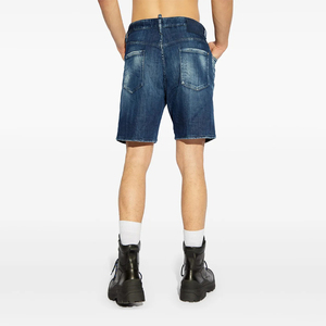 Shorts en jean droits pour hommes, taille haute, 100 % coton, respirants, brodés, style streetwear, décontractés, été, haute qualité, prix de gros - Product Image 4