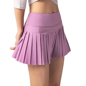 Falda de tenis de cintura alta personalizable OEM con pantalones cortos para mujer Falda atlética de golf plisada Estilo deportivo transpirable para niñas - Product Image 1