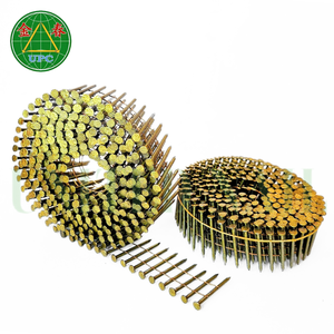 Fabricant de 14000 pièces de clous en fil d'acier OEM de 15-16 degrés, à anneau/lisses/à tige vissée, de 1-1/4 pouces, en bobine pour palettes, en boîte en bois - Product Image 1