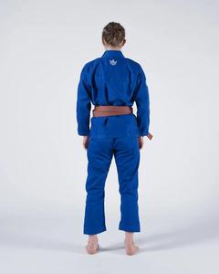 Kimono de Jiu-Jitsu professionnel blanc uni, option bleue personnalisée, uniforme de Jiu-Jitsu brésilien pour hommes - Product Image 3