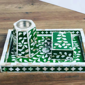 Radiant Harmony MOP Inlay Mabkhara Burner Lujoso soporte de incienso decorativo hecho a mano para decoración del hogar Mezquita y regalo festivo - Product Image 1