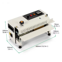 Scelleuse à bande électrique continue 50W, portable, de bureau, à prix d'usine, pour sceller les sachets, les vêtements, les ceintures et les films