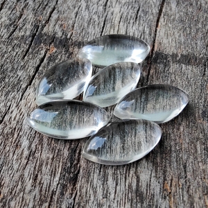 Pierre précieuse naturelle de haute qualité, cristal clair, taille cabochon, forme marquise, calibrée, en vrac, pour la fabrication de bijoux, vente en gros - Product Image 1