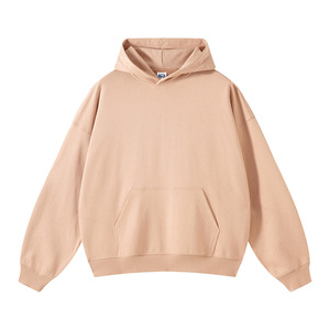 Sweat à capuche oversize en coton de haute qualité, molleton épais, épaules tombantes, uni, personnalisable, en French Terry pour hommes - Product Image 5