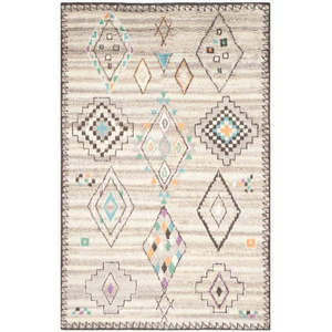 Tapis d'artiste Antique Beni Ourain laine Pihue diamant poussière tapis ensemble 4x6 grand pour salon/chambre inclus taille de porte - Product Image 2