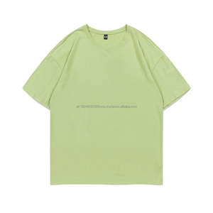 Derniers modèles T-shirt personnalisable de couleur unie à manches courtes et col rond avec broderie imprimée par transfert de chaleur - Product Image 1
