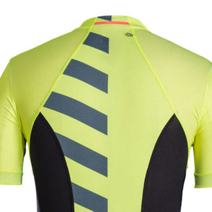 Maillot de Ciclismo para Hombre, Manga Corta, Poliéster, Secado Rápido y Transpirable, Diseño de Rayas Amarillas y Negras, Cierre Frontal Completo, Ropa para Ciclismo - Product Image 6