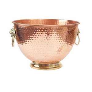 Cubo de Cobre Martillado para Bebidas, Enfriador de Vino y Cubo Elegante para Fiestas, para Champán y Vinos - Product Image 1