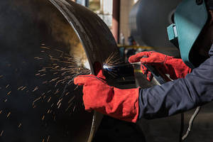 protection <b>Gloves</b> Mechanic Protection Working Safety Workers Welding Hunting Cowhide Leather Motorcycle <b>Gloves</b> - Product Image 6