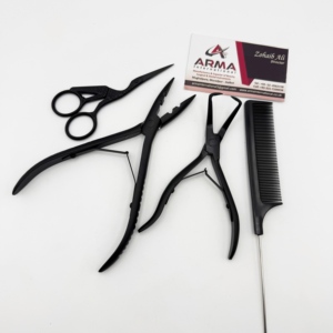 Professional <b>Beads</b> Removal Hair Extension Plier and 2 Hole Plier For Multi Purpose with Comb Hair Extension <b>Kit</b> with Logo - Product Image 1