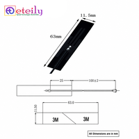ETEILY ET-2458FPC-5L10CM-U-P13 Antenne interne flexible double bande 2,4 GHz 5,8 GHz sur circuit imprimé (PCB) avec câble de 1,13 mm (L-10CM) + connecteur UFL