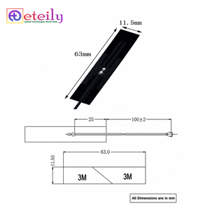 ETEILY ET-2458FPC-5L10CM-U-P13 Antena interna de PCB flexible de doble banda de 2.4GHz y 5.8GHz con cable de 1.13mm (L-10CM) + Conector UFL - Product Image 2