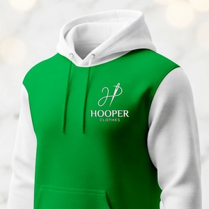 Sweat-shirts tendance et durables de couleur blanc-vert, design et tissu personnalisés, en vente, option de personnalisation du logo. - Product Image 3