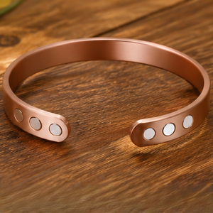 กำไลข้อมือทองแดงแท้แบบเรียบหนา ดีไซน์สวยหรูทันสมัย - Product Image 4